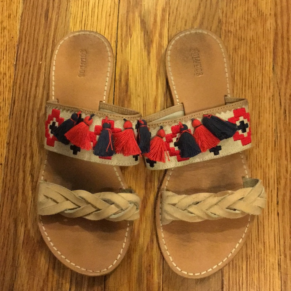 Soludos Embroidered Two Band Slides